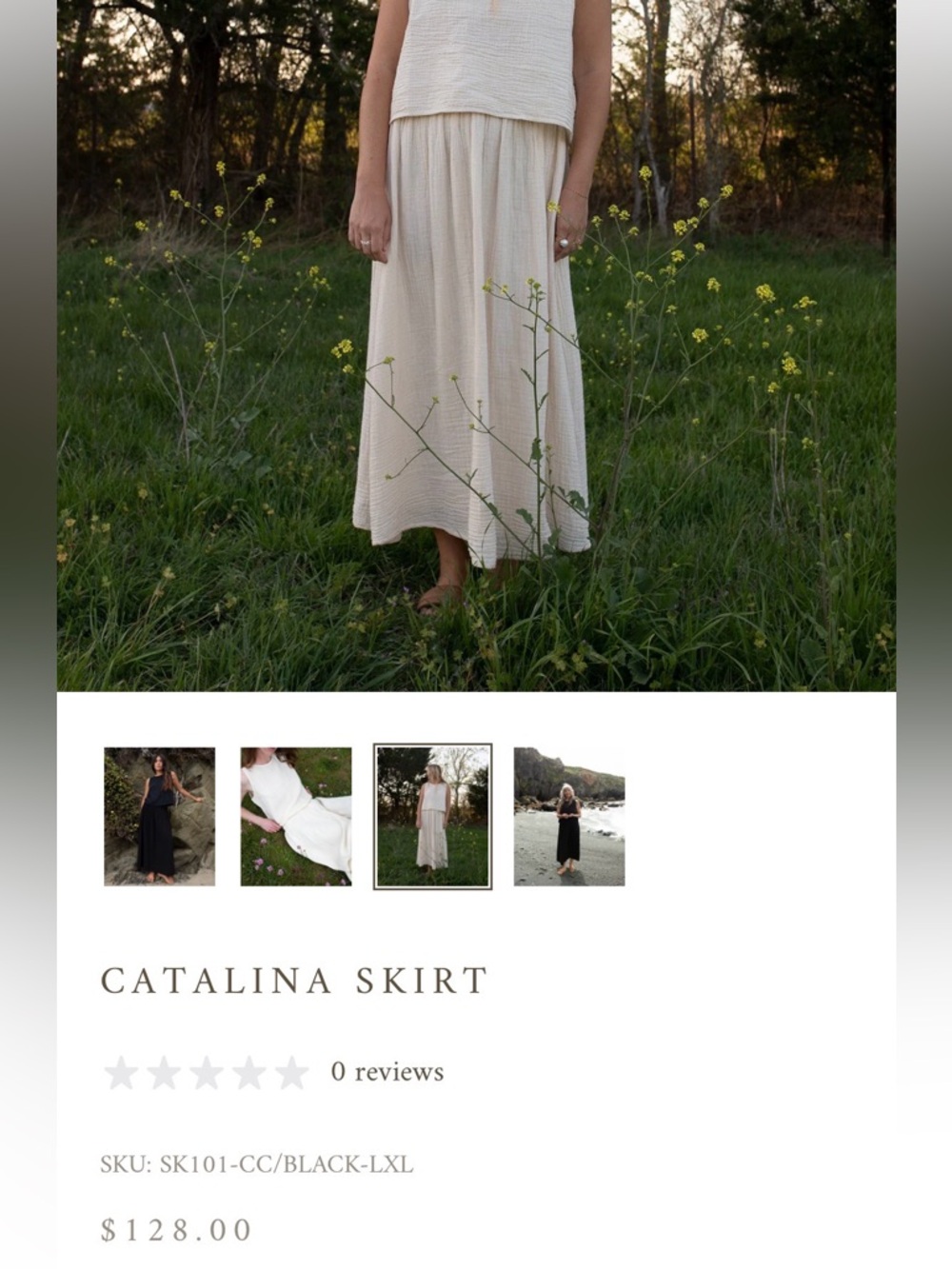 Honest Cotton Catalina Skirt - S/M